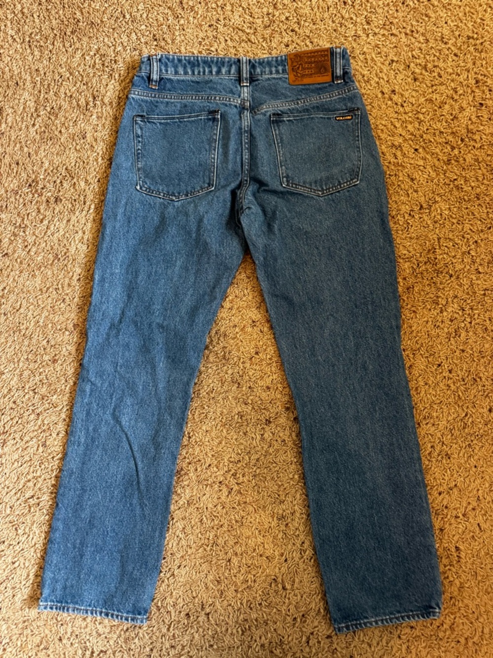 Volcom Men's Blue Denim Jeans Solver Modern Straight Size 29